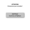 Plaquette de sonnette personnalisable en plastique gris et texte noir