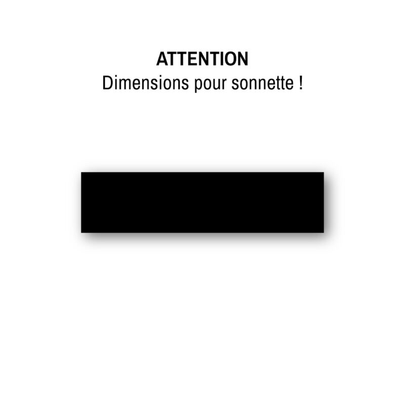 Créer ma plaquette de sonnette 60x15 mm en plastique noir et gravure blanche
