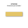 Créer ma plaquette de sonnette 60x15 mm en plastique or et gravure noire